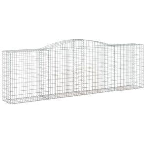 vidaXL Gabion bågformad 400x50x120/140 cm galvaniserat järn - Bild 2