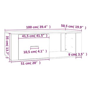 vidaXL Soffbord svart 100x50,5x35 cm konstruerat trä - Bild 11