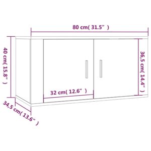 vidaXL Väggmonterad tv-bänk vit 80x34,5x40 cm - Bild 11