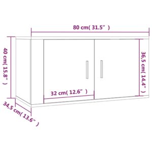 vidaXL Väggmonterad tv-bänk brun ek 80x34,5x40 cm - Bild 11