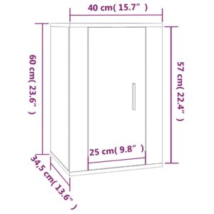 vidaXL Väggmonterade tv-skåp 2 st svart 40x34,5x60 cm - Bild 12