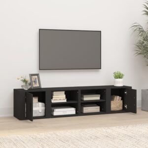 vidaXL Tv-bänk 2 st svart 80x31,5x36 cm konstruerat trä - Bild 3