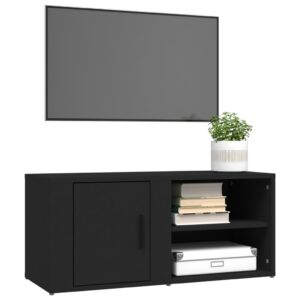 vidaXL Tv-bänk 2 st svart 80x31,5x36 cm konstruerat trä - Bild 4