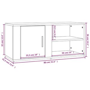 vidaXL Tv-bänk 2 st svart 80x31,5x36 cm konstruerat trä - Bild 11