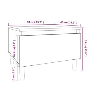 vidaXL Sidobord vit 50x46x35 cm konstruerat trä - Bild 10