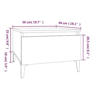 vidaXL Sidobord vit 50x46x35 cm konstruerat trä - Bild 10