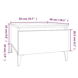 vidaXL Sidobord 2 st vit 50x46x35 cm konstruerat trä - Bild 11