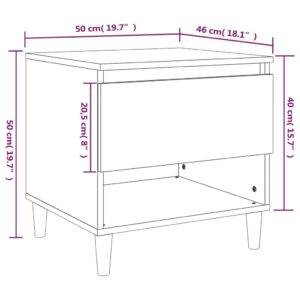 vidaXL Sängbord 2 st vit högglans 50x46x50 cm konstruerat trä - Bild 9