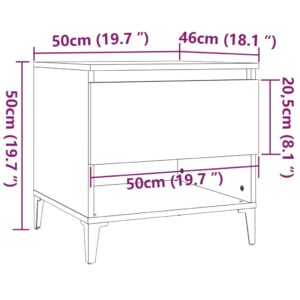 vidaXL Sängbord vit 50x46x50 cm konstruerat trä - Bild 10