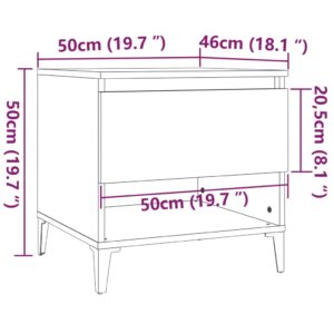 vidaXL Sidobord 2 st sonoma-ek 50x46x50 cm konstruerat trä - Bild 11