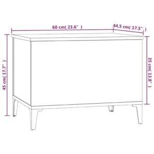 vidaXL Soffbord betonggrå 60x44,5x45 cm konstruerat trä - Bild 10