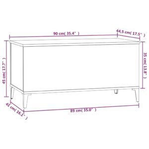 vidaXL Soffbord svart 90x44,5x45 cm konstruerat trä - Bild 10