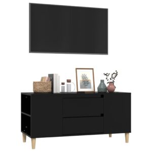 vidaXL Tv-bänk svart 102x44,5x50 cm konstruerat trä - Bild 4