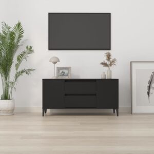 vidaXL Tv-bänk svart 102x44,5x50 cm konstruerat trä - Bild 3