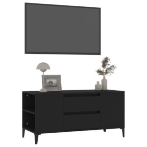 vidaXL Tv-bänk svart 102x44,5x50 cm konstruerat trä - Bild 4