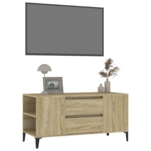 vidaXL Tv-bänk sonoma-ek 102x44,5x50 cm konstruerat trä - Bild 4