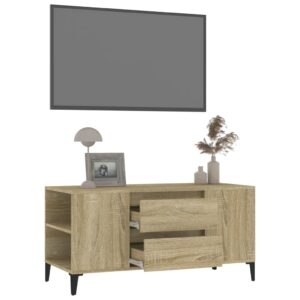 vidaXL Tv-bänk sonoma-ek 102x44,5x50 cm konstruerat trä - Bild 5