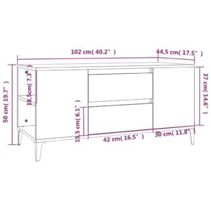 vidaXL Tv-bänk sonoma-ek 102x44,5x50 cm konstruerat trä - Bild 10