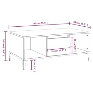 vidaXL Soffbord svart 90x50x36,5 cm konstruerat trä - Bild 9