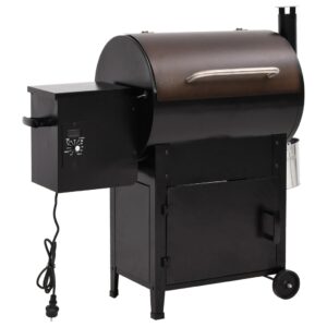 vidaXL Pelletsgrill med skorsten svart 104 cm järn - Bild 2