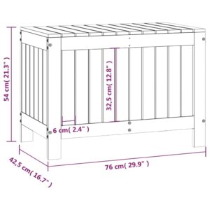 vidaXL Förvaringslåda honungsbrun 76x42,5x54 cm massiv furu - Bild 10