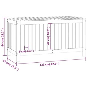 vidaXL Förvaringslåda honungsbrun 121x55x64 cm massiv furu - Bild 10