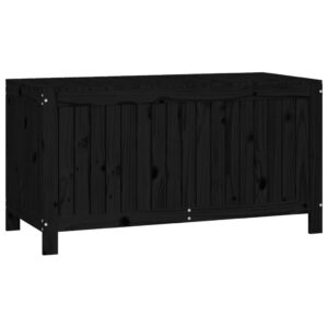 vidaXL Dynbox svart 121x55x64 cm massiv furu - Bild 5