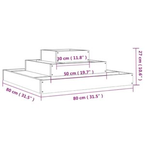 vidaXL Skrivbord honungsbrun 80x80x27 cm massiv furu - Bild 7