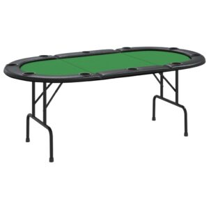 vidaXL Pokerbord för 10 spelare hopfällbart 206x106x75 cm grön - Bild 2