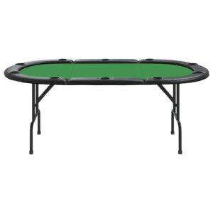 vidaXL Pokerbord för 10 spelare hopfällbart 206x106x75 cm grön - Bild 3