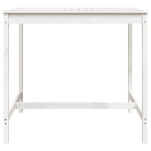 vidaXL Trädgårdsbord vit 121x82,5x110 cm massiv furu - Bild 4