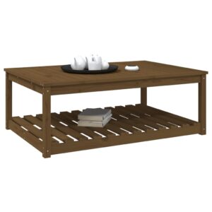 vidaXL Trädgårdsbord honungsbrun 121x82,5x45 cm massiv furu - Bild 4