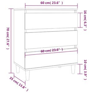 vidaXL Byrå betonggrå 60x35x70 cm konstruerat trä - Bild 10