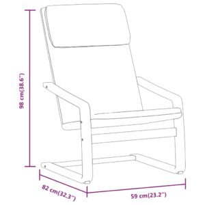 vidaXL Vilstol med fotpall mörkbrun tyg - Bild 10