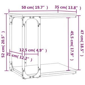 vidaXL Sängbord svart 50x35x52 cm konstruerat trä - Bild 8