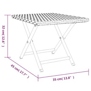 vidaXL Hopfällbart bord brun 45x35x32 cm konstrotting - Bild 7