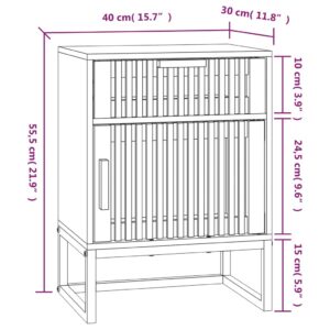 vidaXL Sängbord vit 40x30x55,5 cm konstruerat trä&järn - Bild 8