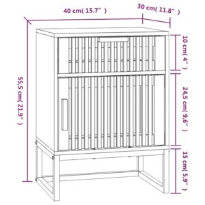 vidaXL Sängbord svart 40x30x55,5 cm konstruerat trä&järn - Bild 8