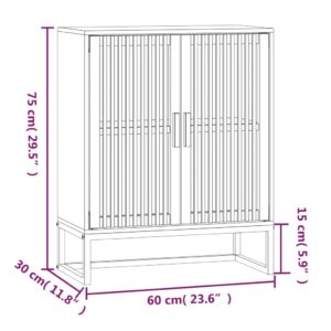 vidaXL Förvaringsskåp vit 60x30x75 cm konstruerat trä - Bild 7