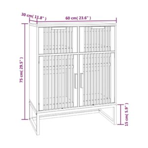 vidaXL Förvaringsskåp svart 60x30x75 cm konstruerat trä - Bild 8