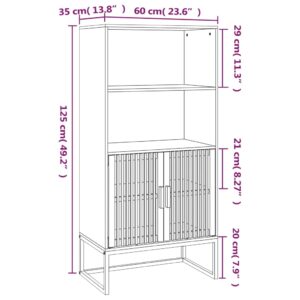 vidaXL Högskåp 60x35x125 cm konstruerat trä - Bild 7