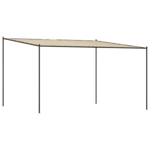 vidaXL Paviljong beige 4x4 m 180 g/m² tyg och stål - Bild 2