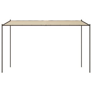 vidaXL Paviljong beige 4x4 m 180 g/m² tyg och stål - Bild 3