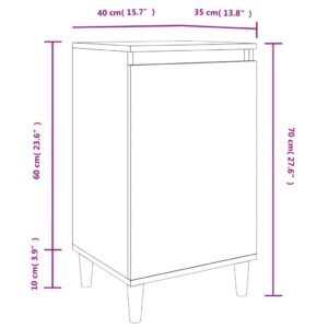 vidaXL Sängbord svart 40x35x70 cm konstruerat trä - Bild 10