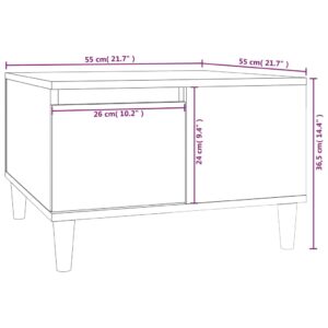 vidaXL Soffbord brun ek 55x55x36,5 cm konstruerat trä - Bild 10