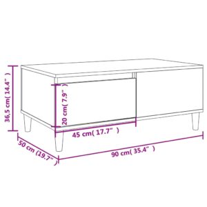 vidaXL Soffbord betonggrå 90x50x36,5 cm konstruerat trä - Bild 10