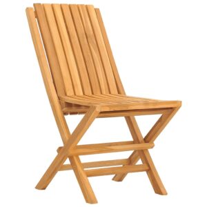 vidaXL Hopfällbara trädgårdsstolar 2 st 47x47x89 cm massiv teak - Bild 3