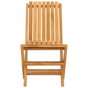 vidaXL Hopfällbara trädgårdsstolar 2 st 47x47x89 cm massiv teak - Bild 4