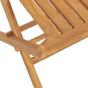 vidaXL Hopfällbara trädgårdsstolar 2 st 47x47x89 cm massiv teak - Bild 7