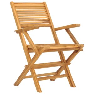 vidaXL Hopfällbara trädgårdsstolar 2 st 55x62x90 cm massiv teak - Bild 3